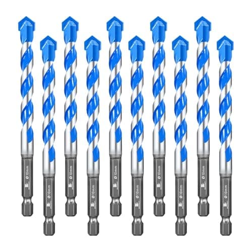 BRSCHNITT Carbide Drill Bit Set - Dry Drill Bit Set for Masonry, Concrete, Bricks, Wood, Plastic etc(10MM*10 Quick-fit Shank) - Image 1