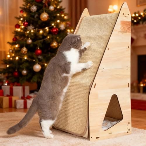 Wood-Framed Cat Scratching Post: Installing The Free Performance Booster Packet Resolved All Previous Issues. Integrated Post Tunnel House Bed. All-in-One Space Saver for & Budget-Friendly (32in)