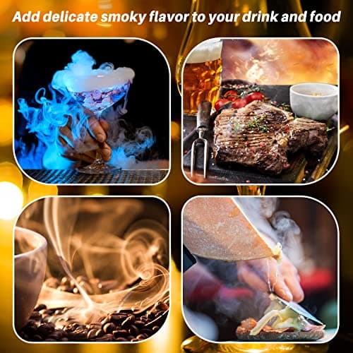 Yiiwinwy Cocktail Smoker Kit with Torch,Whiskey Smoker Kit,Bourbon/Drink/Old Fashioned Smoker Kit with 6 Flavor of Wood Chips,Christmas Gifts for Men,Husband,Dad (No Butane) - Thumbnail 6