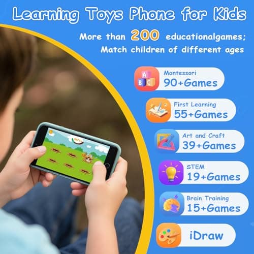 Kids Smart Phone 3.97" Touchscreen, Dual Camera Learning Toy for Ages 3-12 - Thumbnail 3