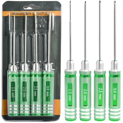 RC Hex Driver Set 1.5mm 2.0mm 2.5mm 3.0mm, Precision RC Screwdriver Tool Kit for SCX24 TRX4M TRX4 SCX10 Axial Traxxas ARRMA RC Crawler Cars - Image 1