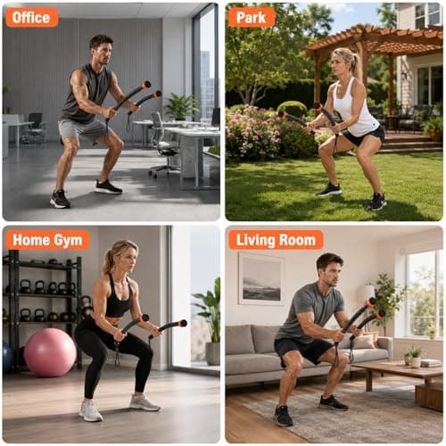 Ropeless Battle Ropes - Load-Adjustable, Slip-Resistant Design, Portable & Easy to Store | Battle Ropes for Home Gym,| Ideal for Fitness Enthusiasts, Beginners & Busy Professionals (Black) - Thumbnail 4