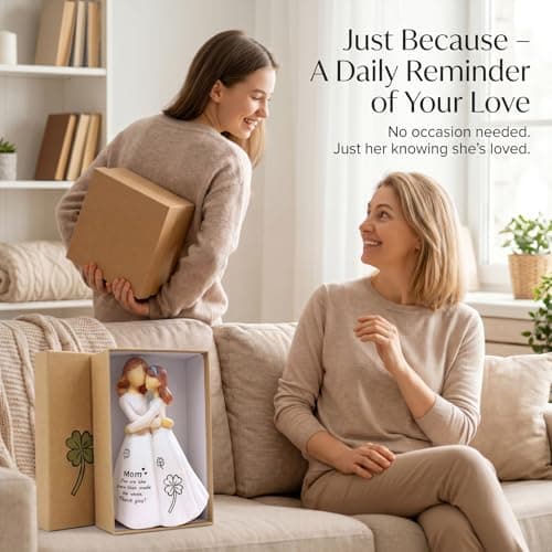 VDOR Mother Daughter Figurine Hand-Painted - Faceless Resin Embrace Sculpture 5.2" - Gift for Mom on Birthday Mothers Day Wedding & Christmas - Thumbnail 5