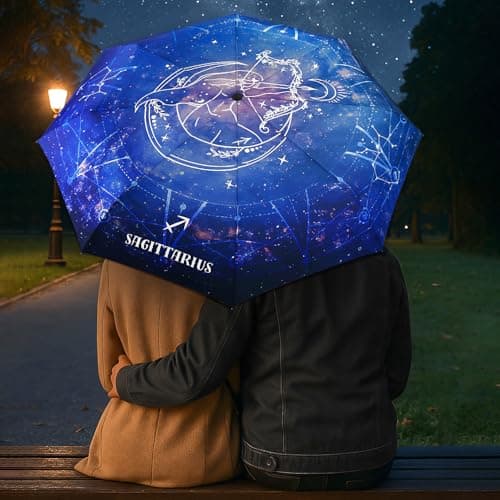 ECOBRELLA Waterproof Portable Compact Umbrellas-Travel Automatic Lightweight paraguas with 12Constellations for Men and Women - Thumbnail 2