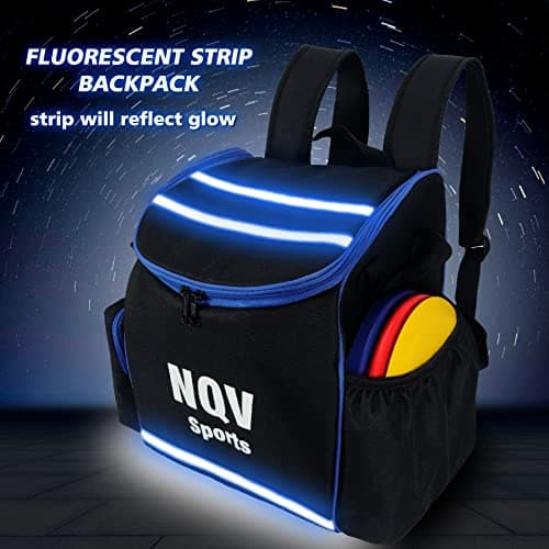 NQV Disc Golf Set with Backpack,Disc Golf Beginner Set,12 Pack Flying Discs with Putters Drivers Mid Ranges+1 Blue Disc Golf Bag Fluorescent Portable Outdoor Indoor - Thumbnail 2