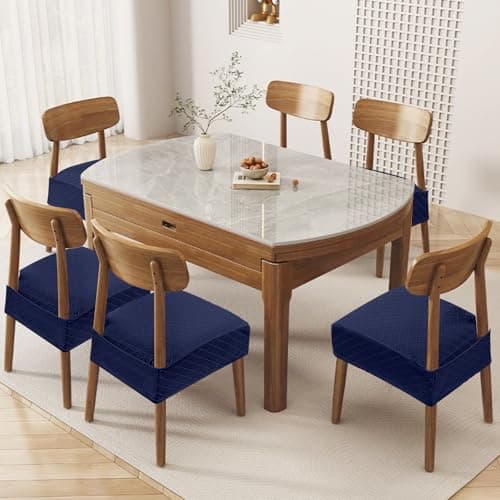 Genina Waterproof Seat Covers for Chairs Seat Covers for Dining Room Chair Slipcovers Kitchen Chair Covers Dining Chair Covers - Thumbnail 2