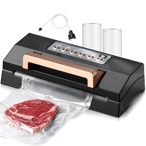 VacApex Precision Vacuum Sealer Machine for Food, Full Automatic Food Vacuum Sealer with Double Heat Seal, Built-in Cutter&Bag Storage, Dry/Moist Modes, Hose&2 Bag Rolls Included, Sous Vide Compatible - Image 1
