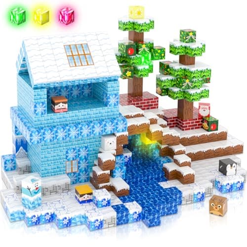 Winchoice 150PCS Magnetic Blocks Magnet Building Toys, Frozen World - Magnetic Cubes Blocks Light Up STEM Sensory Toys for Kids Toddlers Age 3+, 1 Inch - Image 1