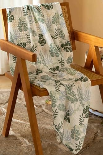 CIVARUA KIDS Muslin Swaddle Blankets for Newborn, 4 Pack Cotton Baby Blankets Neutral, Large 31.5 x 43.3 Breathable Soft Receiving Blanket, Essentials Swaddle Wrap Burping Clothes, Sage Green - Thumbnail 3