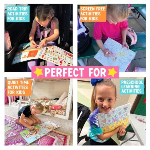 Sticker Books for Toddler 3-5 Years - Toddler Sticker Book Preschool Learning Activities, Kids Stickers Ages 4-8 Quiet Books for Toddlers 3-5, Kids Travel Activities, Educational Toddler Girl Gifts - Thumbnail 5