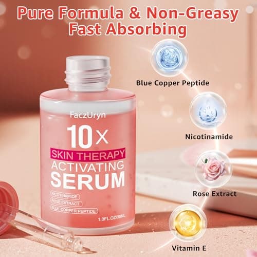 Red Light Therapy Serum, Red Light Therapy Activation Serums Amplify Effects & Reduce Wrinkles with Hydrating, Vitamin E Redlight Serum for Face, Rose Extract Facial Serums for Women, 1.0 FL.OZ - Thumbnail 5