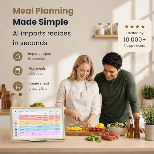Winnovo 15.6-Inch Smart Digital Calendar & Photo Frame for Family, Wall Planner with Light Wood Frame, Auto-Sync to Apple, Google & Outlook, Touchscreen Display with Chore Chart, To-Do Lists & Meal Planner, No Subscription - Thumbnail 6