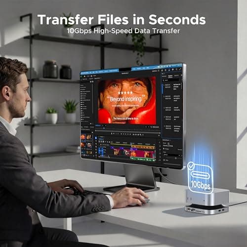 Acer Gadget Mac Mini M4 Dock, 8TB M.2 NVMe/SATA SSD Enclosure & Stand, 4K@144Hz HDMI, 10Gbps USB-C & USB-A Hub, SD/TF Card Reader, 3.5mm Audio, Aluminum Docking Station for Mac Mini M4 & M4 Pro, Black - Thumbnail 6