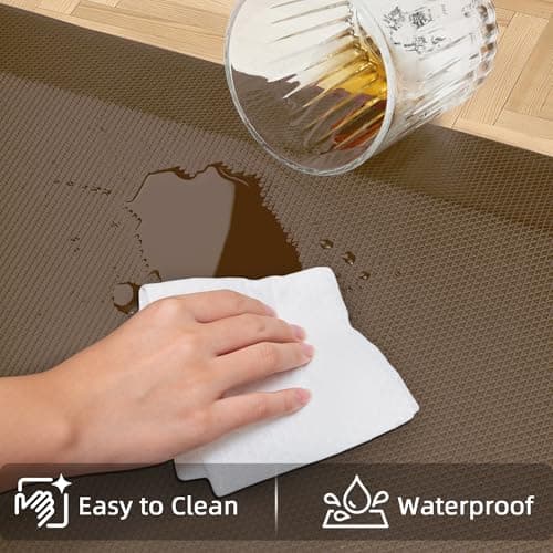 Anti Fatigue Kitchen Mats for Floor, Brown 9/10 Extra Thick Cushioned Standing Desk Mat, Comfort Memory Foam Ergonomic Kitchen Rugs and Mats Non-Slip Waterproof for Office, Kitchen, Sink, 20" x 32" - Thumbnail 4