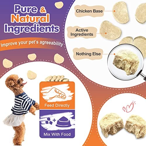 Probiotics for Dogs, Freeze-Dried Dog Probiotics and Digestive Enzymes, Plus Omega-3 for Itchy Skin, 3-in-1 Prebiotics for Digestive Health, Dog Vitamins and Supplements for Immune Health, 120 Bites - Thumbnail 4