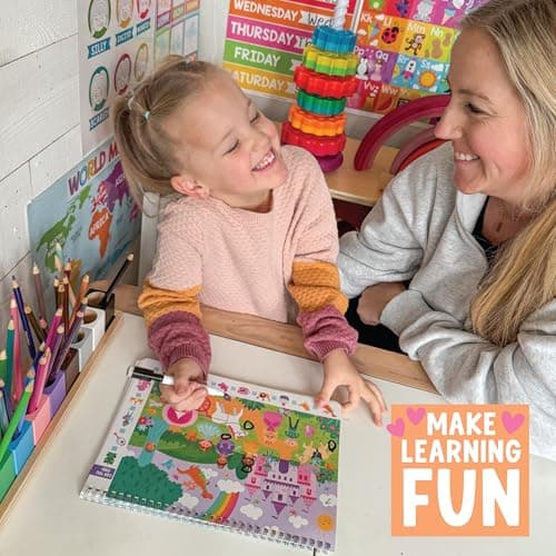 Search and Find Books for Kids 3-5 - Toddler Seek and Find It Game, Preschool Learning Activities, Dry Erase Hidden Pictures Book, Road Trip Busy Book Activities for Kids, Travel Toys Search It Game - Thumbnail 4