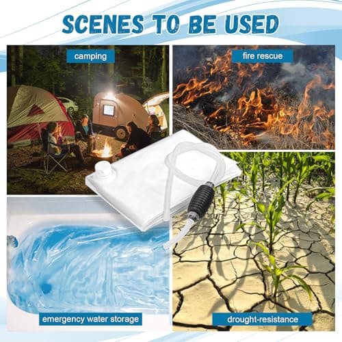 3 Pack 40 Gallon Water Storage Bladder, Heavy Duty Food-Grade Plastic Bag, BPA-Free, Foldable and Resuable. Ideal for Emergency Water Bank, Camping, Gardening & Agricultural Irrigation - Thumbnail 3