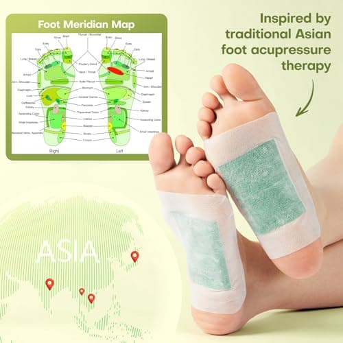 Villsure Cleansing Foot Pads Feature a Natural Herbal Formula, Fomprising Aloe Vera Bamboo Charcoal Sea Salt Bamboo Vinegar and Tourmaline, Suitable for Daily Relaxation, Best used Before Bedtime-50pc - Thumbnail 5