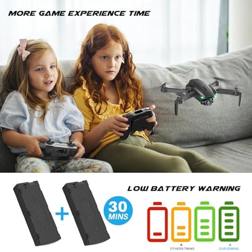 SIMREX Drone With Camera for Kids Beginner & Adults – Foldable RC Quadcopter with Altitude Hold, Optical Flow Positioning , Indoor Mini Drone with One Key Start, Headless Mode, 3D Flip, Gift for Boys & Girls & Teenagers - Thumbnail 6
