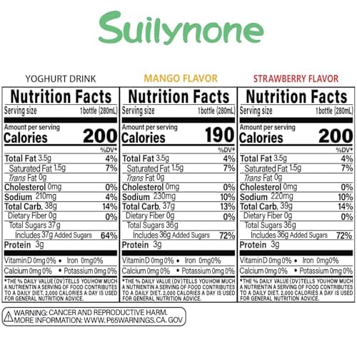 280ml Yogurt Drink Reusable Glass Bottle, 3-Pack Mixed Flavors Drinkable Yogurt - Fun Gift Box, Birthday & Holiday Present. - Thumbnail 4