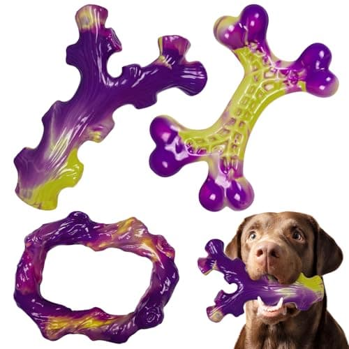 Frienhund Tough Dog Toys for Aggressive Chewers 3 Pack, Indestructible Dog Toys for Large Dogs, Dog Chew Toys, Aggressive Chew Toys to Keep Them Busy, Dog Bones for 15-100lbs Puppy/Medium/Large Breeds - Image 1