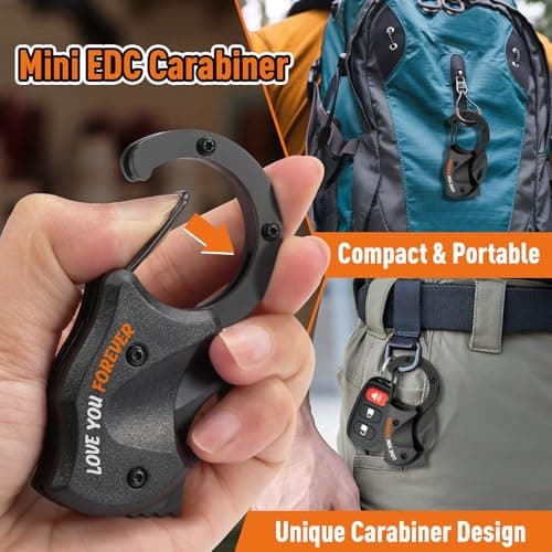 Valentines Day Gifts for Him, Pocket Carabiner Gadgets, Mens Valentines Gifts, Anniversary Birthday Gift for Men Dad Husband Him Grandpa, EDC Gadgets Tool Gift for Men - Thumbnail 5