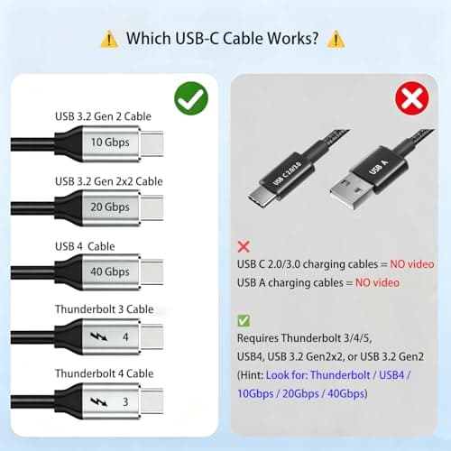 USB-C Female to HDMI Male Adapter 4K 60Hz, Uni-Directional Video Converter for Thunderbolt 3/4/5, Compatible with MacBook Pro/Air, iPhone 17 [Includes 6.6Ft USB-C Video Cable] - Thumbnail 4