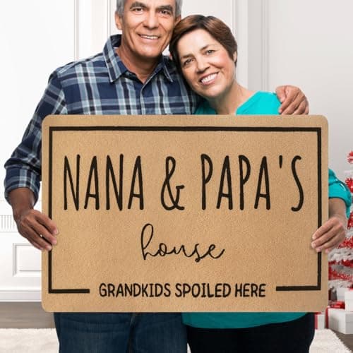 SELORY Fathers Day Doormat Gifts for Grandpa,Nana and Papa Gift,Grandma Gifts,Birthday Gifts for Grandparents,Christmas Gigi Mimi Gifts from Granddaughter Grandson Grankids,Doormats Home Decor - Thumbnail 6
