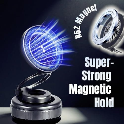 GEYUTHS Magnetic Vacuum Car Phone Holder 360° Adjustable Foldable - Thumbnail 2