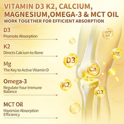 VivoNu Vitamin D3 K2 Drops, D3 20000 IU & K2 as MK-7 400mcg with Magnesium, Calcium, Zinc & Omega 3 for Immune*, Mood*, Bone* Health, Orange Flavor Vitamin D Liquid Drops Supplement, Non-GMO (1) - Thumbnail 3