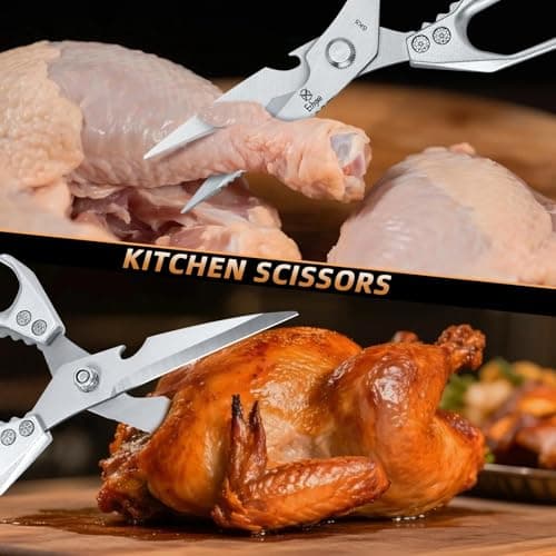 Ethyxe Kitchen Scissors All Purpose - Heavy Duty Poultry Shears - Thumbnail 5
