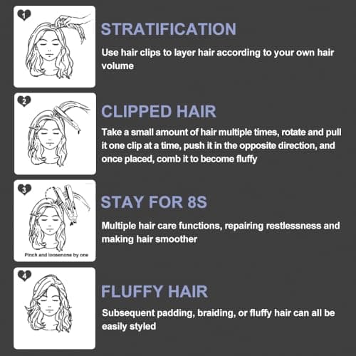 JINRI Hair Brush, Pumped-Up Volume, Hair Iron, Adjustable Temp, 360 ° Tail Rotation, Lasting Volume, for Short Or Thin Hair, Dual Voltage (100-240V), Volumizing Hair Iron, Purple, 1.25 inch - Thumbnail 4