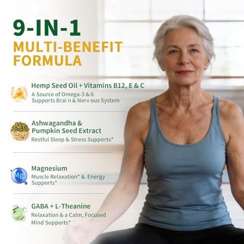 2 Pack Hemp Gummies for Sleep, Stress, Relax & Calm, High Potency Extra Strength with Magnesium, Vitamins, Ashwagandha, GABA, L-Theanine, Pineapple Flavor, 120 Bears Gummies, Vegan Gluten-Free - Thumbnail 3