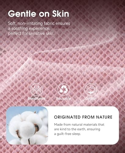 MUSICOZY Sleep Headphones Breathable Sleep Mask Bluetooth 5.4 Wireless Earphones Mask Sleeping Eyemask for Side Sleepers for Women Men Travel Meditation Gift (Mesh Pink) - Thumbnail 3