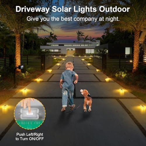 T-SUN Solar Deck Lights Outdoor Waterproof, Deck Lights Solar Powered, Driveway Marker Light for Fence Front Door, Step, Stair, Garden, Sidewalk, Pathway, Dock Porch, Backyard (Warm White, 8 Packs) - Thumbnail 5