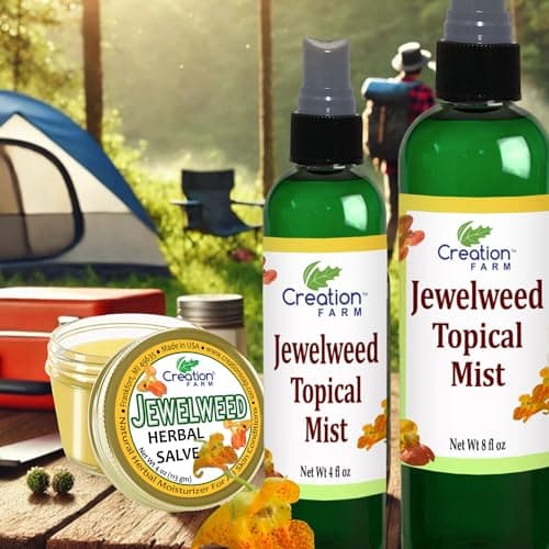 Creation Farm Jewelweed Spray 4 oz - Poison Ivy Itch Relief, Remedy Soothes Itchy Poison Oak, Allergy Rash, Bug Bites, Bee Stings, Para Prurito, Picaduras de Insectos, Hiedra Venenosa - Thumbnail 4