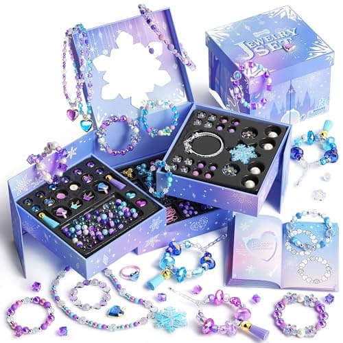 Tomons Gifts for Girls Ages 6-12, Kids Jewelry Making Kit for Girls, Crafts Birthday for 6 7 8 10 11 12 Year Old Girl