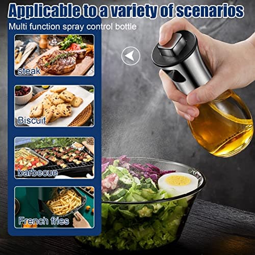 SAINSWIN Oil Sprayer for Cooking,Olive Oil Fine Mist Sprayer - 200ML Mister Bottle for Cooking, Baking, and Air Fryer - Avocado and Canola Oil Dispenser - Kitchen Gadget Essentials - Thumbnail 5
