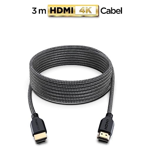 PowerBear 4K HDMI Cable 10 ft | High Speed Hdmi Cables, Braided Nylon & Gold Connectors, 4K @ 60Hz, Ultra HD, 2K, 1080P, ARC & CL3 Rated | for Laptop, Monitor, PS5, PS4, Xbox One, Fire TV, & More - Thumbnail 2