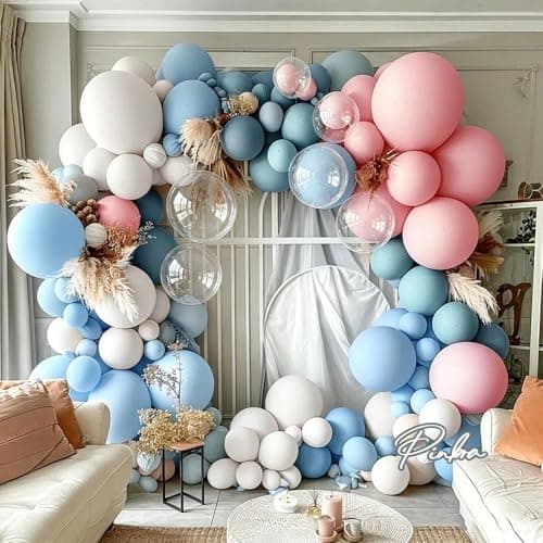 Double Stuffed White Balloon Garland - Pastel White Balloons Different Sizes 18/12/5 Inch Matte Latex Arch for Birthday Baby Shower Bridal Shower Wedding Easter Party Decorations - Thumbnail 6