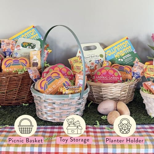 Modern Sprout Easter Basket - Eco-Friendly Prefilled Gift Basket for Plant Lovers - Perfect for Kids & Families, Ideal for Spring Gifting & Gardening Fun, Sustainable and Thoughtfully Curated - Large - Thumbnail 6