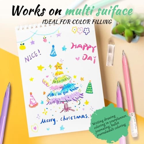 Colorful Pens, 24Pcs Colored Pens Fine Point Smooth Writing Pen, 1.0mm Colored Ink Gel Pen for Journaling Note Taking Writing, Acrylic Gel Pens for Coloring (24 Pcs Color) - Thumbnail 4