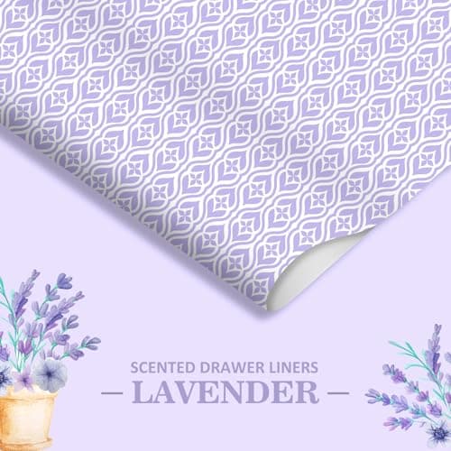 SCENTORINI Scented Drawer Liners for Dresser, 15 Sheets Lavender Scent Shelf Paper Liners, Non-Adhesive 14.3x19.5 Inch, for Home Fragrant Bedroom Drawer Closet Shelves - Thumbnail 3