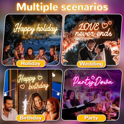 Customized neon signboards, specially designed for wall decoration, wedding scenes, birthday parties, bedrooms, and store names, featuring personalized neon signs.Customized signs as unique gifts - Thumbnail 3