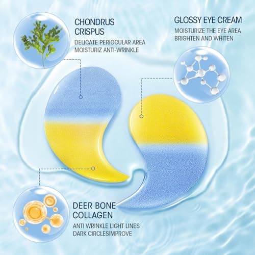 30 Pairs (60pcs) Under Eye Patches, Multi-Moisturizing Under Eye Mask Patches with Blueberry Extract,Cooling Eye Patches for Puffy Eyes and Dark Circles,Overnight Eye Patches for Night Shift Workers - Thumbnail 3