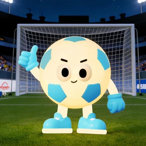 IYT Soccer Night Light for Kid,Silicone Football Lamp Rechargeable Dimmable Light Up Portable Nursery Decor Gifts for Boy Girls - Image 1