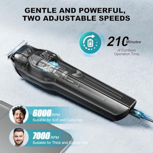 kensen Manscape Dual Speed Body Hair Trimmer Men, 4-in-1 Beard Trimmer for Men, 210 Mins Usage Time Rechargeable Body Shaver for Hair/Beard/Ball/Groin, Waterproof Male Grooming Kit for Pubic Hair - Thumbnail 5