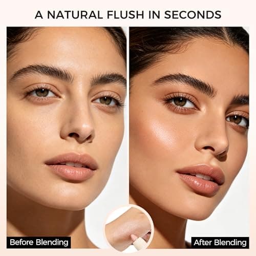 Exmiloo Multi-Use Cream Highlighter Stick for Face, Soft Champagne Glow - Thumbnail 4
