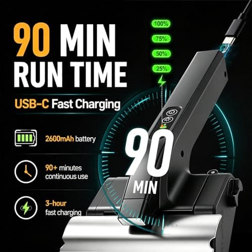 Electric Grill Brush, High Torque BBQ Bristle-Free Cleaner – Rechargeable Cordless with LED Light, Splash Guard & Scraper, Heavy Duty Grill Cleaner Tool for Outdoor Grill, Gift for Men Dad - Thumbnail 3
