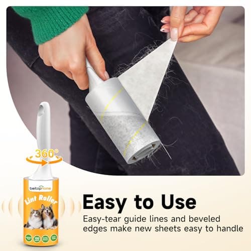 Lint Roller, 800-Sheet Extra Sticky Rollers for Pet Hair, 4 Handles, Value Pack for Dogs, Cats, Clothes, Carpet, Furniture - Thumbnail 3